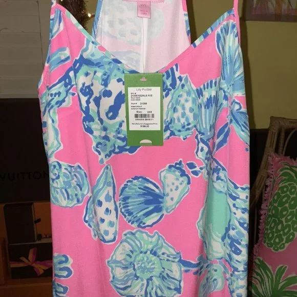 Lilly Pulitzer NWT Dusk Silk Dress Barefoot Princess Pink Pout $198 Size XXS - Picture 8 of 9